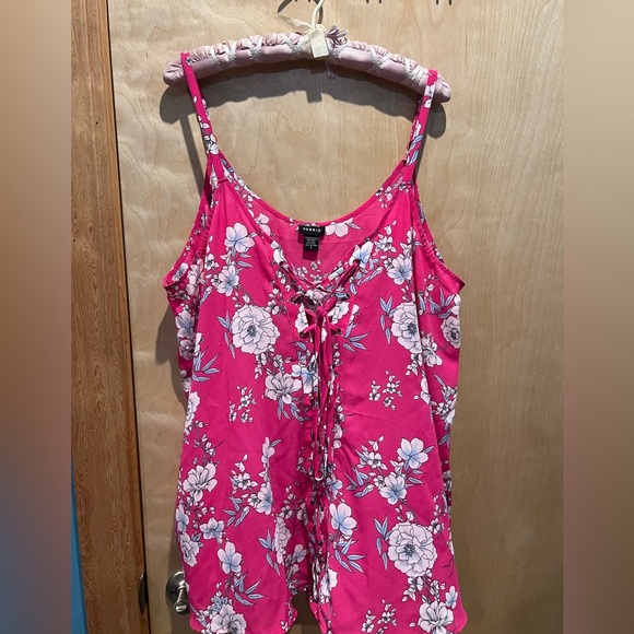 torrid Tops - Torrid blouse, Size 3, bright pink with white floral print